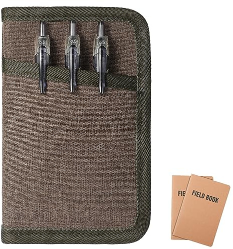 DISEYA Moleskine Cahier - Funda para cuadernos de notas de campo de 3.5 x 5.5 pulgadas, con soporte para bolígrafo con cremallera, resistente al agua, para diario, planificador, cubierta de cuaderno
