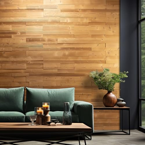 Wooden Wall Design - Revêtement mural en bois thermique texturé - Thermo (1 m²)