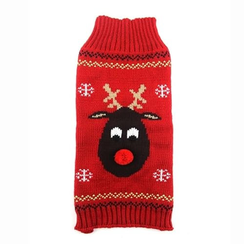 KFJKUIDSERSSN Hundebekleidung, Pullover, Chihuahua, Teddymantel, kleiner, mittelgroßer, großer Katzen- und Hundemantel, warmer Mantel, Heimtierbedarf (Color : Red Deer, Size : XXS)