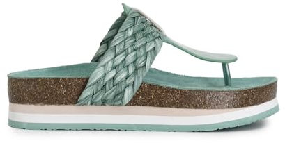 CAFèNOIR C1HL9001G001360 GEWEBTE FLIP-Flops AUS Bast Verde 36