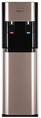Water cooler dispenser, Bottom Loading Floor Standing,Bottled Chiller Commercial,Push Cup To Take Water Cold And Hot Dual Function (Gold, Warm)