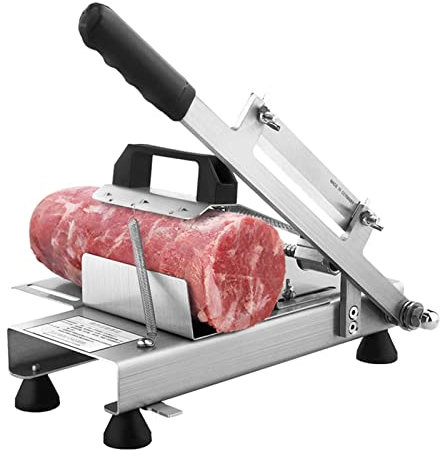 Máquina cortadora manual de láminas de carne y verduras congeladas de acero inoxidable para carne, carne de vacuno y cordero, cortadora de delicatessen, cortadora de queso y alimentos para uso domést