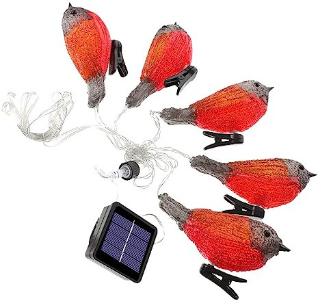 Anneome Rotkehlchenform Led Lichterkette Für Terrassendekoration Vogellampenschnur Für Szenendekorationslampe Party-lichterkette Mit Hochwertigem Material Und Zartem Licht Für Festliche