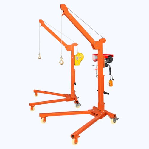 Mobile Lift carico 500KG manuale carrello elevatore argano pieghevole gru materiale ascensori Cargo strumenti di carico (versione manuale,Portata 300 kg)