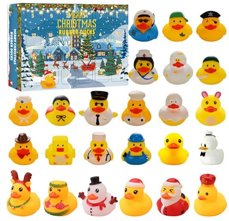 badeente adventskalender,adventskalender 2025 kinder baden,24 Stück Countdown-Adventskalender Mit Weihnachts-Gummienten,Adventskalender Weihnachten 2025,adventskalender 2025 ohne süßigkeiten