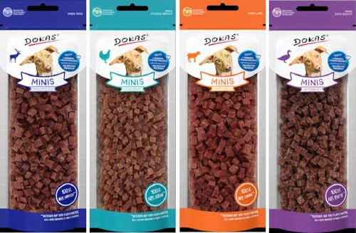 DOKAS - Minis Lammfleisch Hühnerbrust Entenbrust Hirschfleisch (3x70g+1x60g)