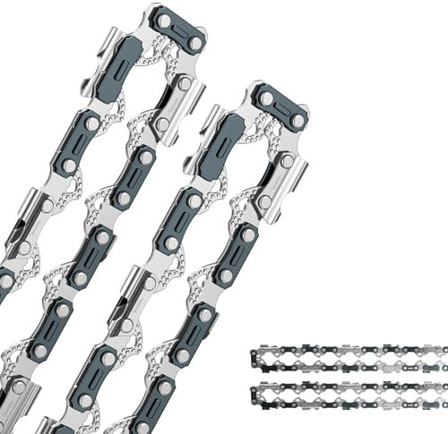 Aicoya Pack de 2 Cadenas de Motosierra 3/8 para Espadas de 40 cm 60 Eslabones, 1.6mm Cadena de bajo retroceso 063
