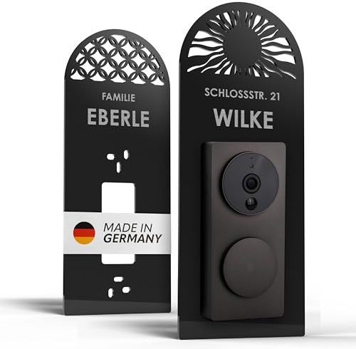 Håvn ® Personalisiertes Klingelschild für Aqara – Briefkasten Namensschild aus Acryl – Türschild Haustür mit Gravur – Briefkastenschild Postkasten Haustürschild (Halbrund)