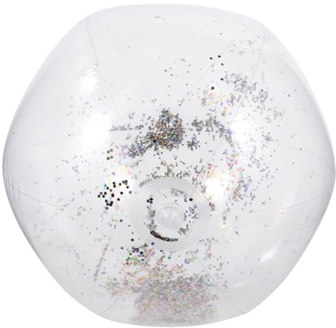 Milisten Pelota de Playa Inflable Lentejuelas Brillantes, Juguete para Niños, de Plástico, Adecuado para Fiesta Patio