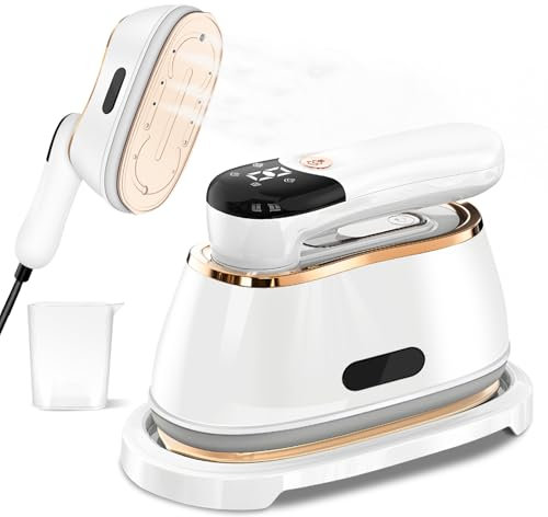Travel Steamer for Clothes,Senndio 1200W Powerful Handheld Steamer Iron, 10S Fast Heat Up, 110-240V Clothes Steamer with 180ml Detachable Tank, 2 in 1 Portable Iron, Travel Size for Travel Home
