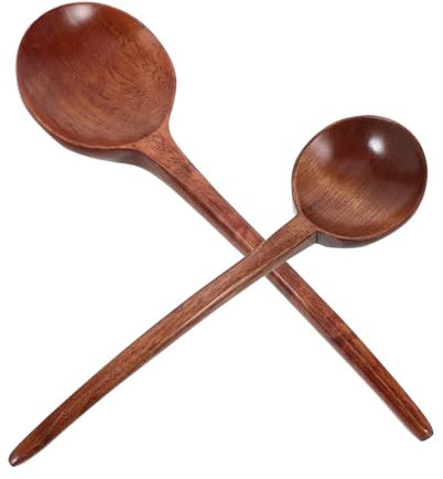 Hemobllo 2pièces Cuillère De Service Cuillère De Cuisine à Manche Long Pour Ramen à Riz Japonaise Pour Remuer Et Cuire