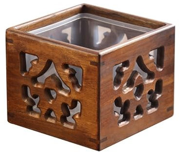CHENGAIJIAN Poubelle de table basse vintage en bois - Poubelle de rangement de bureau