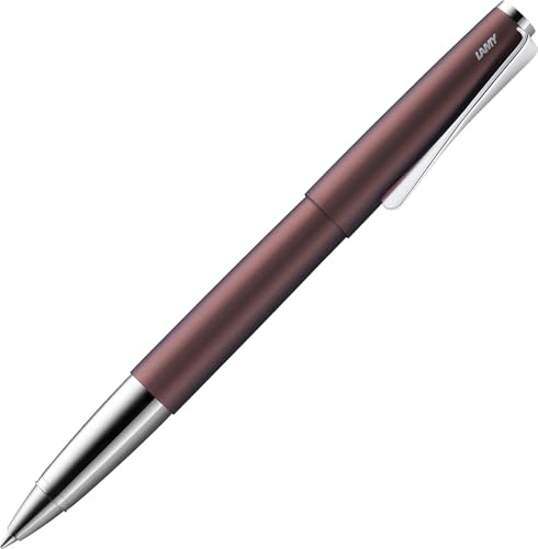 Lamy studio orion matt Tintenroller in Strichbreite M | Lamy Tintenroller in elegantem Gehäuse aus Ganzmetall – mit propellerförmigem Clip – mit Tintenrollermine M 63 in schwarz