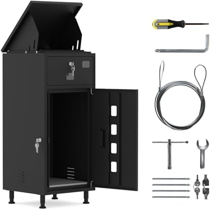 Boite a Colis Exterieur xxl,Acier Inoxydable Avec Revêtement en Poudre Boîte Aux Lettres Pour l'extérieur,Imperméable, Antirouille et Antivol
