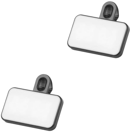 MAJORMENCH 2pcs LED Camera Light Clip Selfie Light Portable for Live Streaming Photography Brightness for Phone Computer