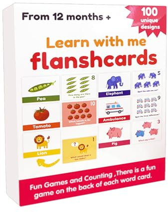 Ceprznvey Schede Numeriche per Bambini,Studio Interattivo del Vocabolario Linguistico | Carte Gioco per l'Apprendimento delle Lettere Inglesi - per Bambini e Bambine da 1 Anno Scuola Materna Asilo