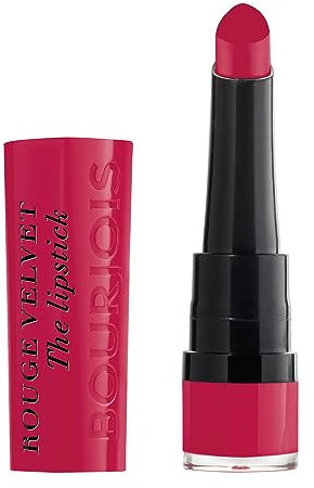 Bourjois Rouge Velvet The Lipstick Bullet Lipstick 9 Fuchsia Botté Purples, 2.4g Pink