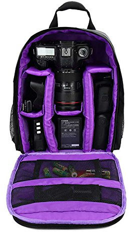 Docooler Kameratasche, DSLR-Kamerarucksack, Wasserdichte Fotorucksack, Atmungsaktive Multifunktionale Kamera Lagerung Tasche, Stoßfest Reißfest Digitalkamera Rucksack Freizeit Taschen