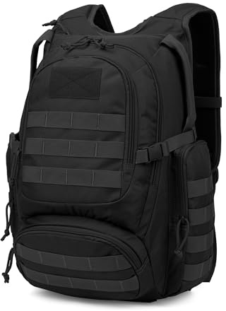 Mardingtop 25L Tactical Backpacks Molle Hiking daypacks for Camping Hiking Military Traveling Motorcycle Black