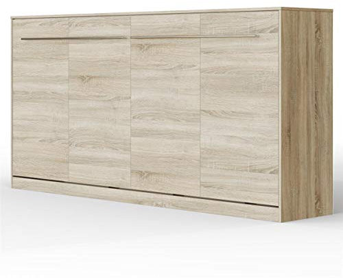 SMARTBett Schrankbett Standard Eiche Sonoma 90 Horizontal
