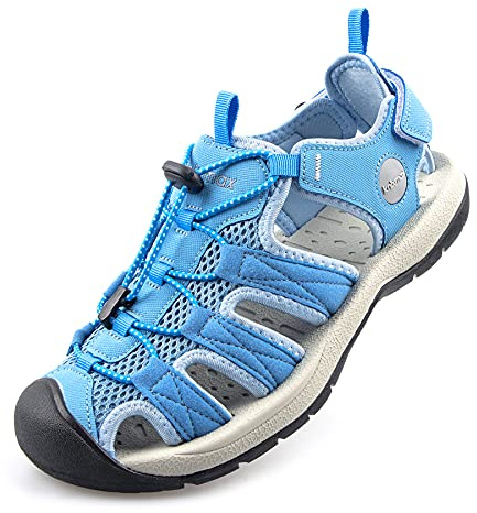 Knixmax Sandales de Randonnée Femme Homme été,Bout Fermé Antidérapantes et Légères et Confort,Sandale de sport Outdoor Sandale de Marche,Bleu EU 40