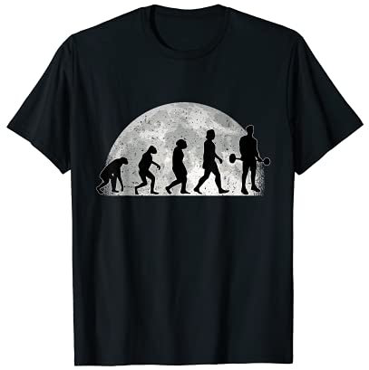 Gewichtheber Evolution Mond Gewichtheben Bodybuilding T-Shirt