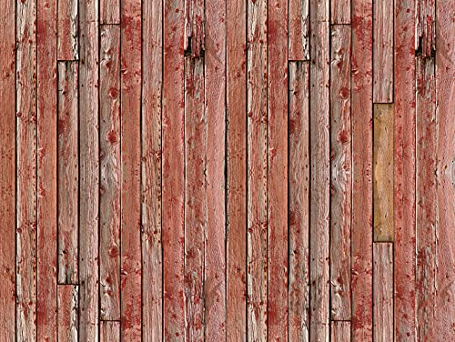 Rasch Tapeten 100372 - Fototapete mit Holzoptik in Rot aus der Young Artists Kollektion – 2,80m x 3,72m (L x B)