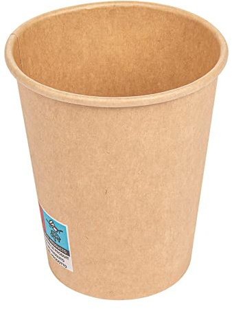García de Pou 50 Unités - Gobelets Boissons Chaudes 1 Paroi 240 ml 280 plus 18 Pe g/m2, Ø 8/5,6 x 9,2 cm Marron Carton