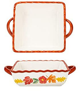 cooking teglia forno 2 pz teglia da forno con manico quadrato glassa ceramica Lasagna Pan Bakeware Dish Forno Riso Insalata di riso Piatti da pranzo TRAY TRAY teglie da forno per lasagne