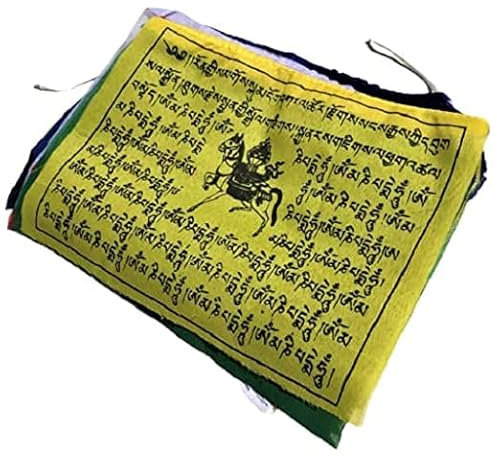 Tibetische Gebetsfahnen, 1 Rolle/Schnur, handgefertigt in Nepal, Windpferd-Flagge, 25 Blätter, große Flaggen, buddhistisch
