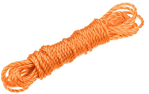 sourcing map Torcida Albañil Línea Nylon Cordel Cuerda Cordón Naranja 8M/26 Pies 4mm Diámetro para Redes, Paisajismo, Hogar Mejora, Bricolaje Proyecto, Artesanía, Albañilería