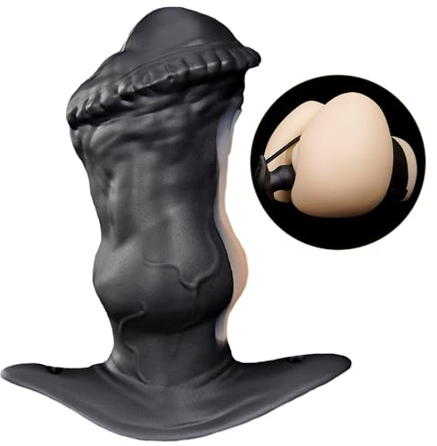 Nothosaur IPONY 13 cm Fantasy Pferd Anal Stecker, Medium Firm Platin Silikon Knoten Stecker mit tragbarem Anal Harness Loch, Hands Free Erwachsene Spielzeug für Männer Frauen