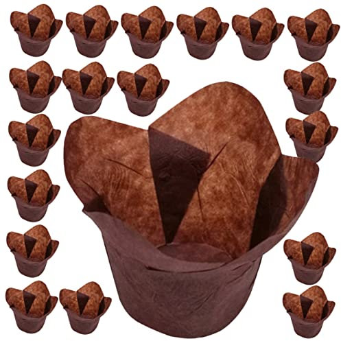 YARNOW 100pezzi Pirottini Per Muffin in Lotus Pirottini Usa e Getta Per Cupcake Supporti Per Cottura Organizer Per Cottura Di Cupcake