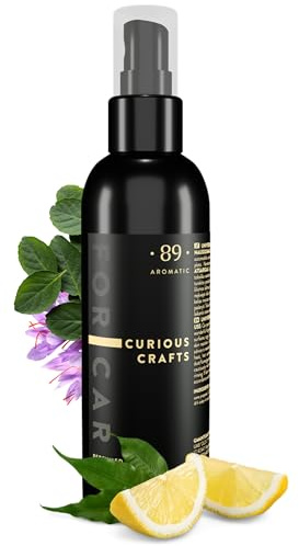 Aromatic •89• Auto Duftspray & Geruchskiller – Zitrone, Safran & Patchouli Autoduft 100ml – Auto Parfum & Rauchgeruchsentferner, Auto Lufterfrischer Spray Innenraum, langanhaltend & gegen Gerüche