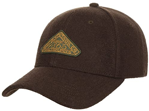 Stetson Vintage Logo Patch Wool Cap Baseball Stil Wollcap Unisex Herbst Winter Dunkelbraun One Size