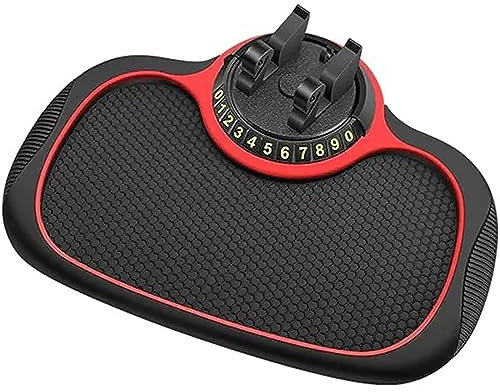 Multifunction Car Anti-Slip Mat Auto Phone Holder, Antirutschmatte mit Handyhalterung Auto, Auto Armaturenbrett Ablage Matte, Auto Multifunktionales Telefonpad mit 360° Drehbar Handyhalterung