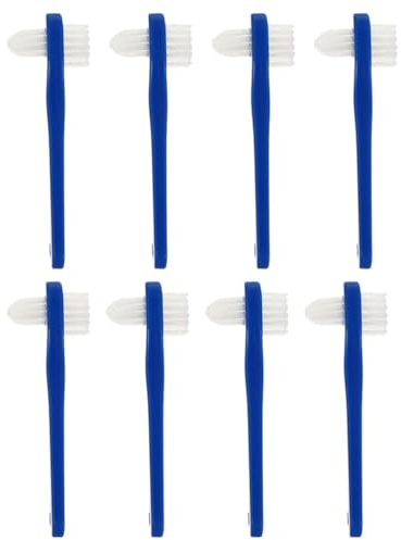 Healvian 8 Cepillos De Limpieza Para Dentaduras Postizas Juego De Limpiador Higiénico Para Dentaduras Postizas En Forma De T Cepillo De Especial Cepillos Para Dentaduras Postizas
