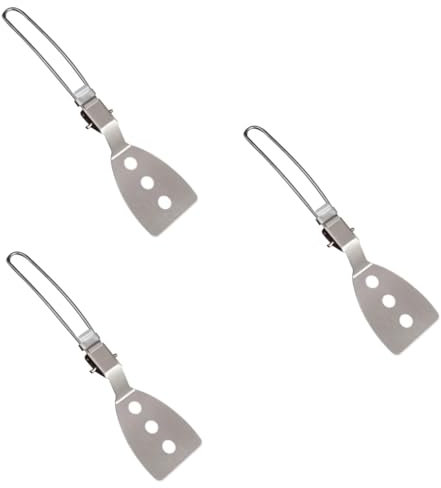 Zerodeko 3stücke Edelstahl Grillspachtel Für Camping Und Outdoor Kochen Hitzebeständig Leicht Zu Reinigen Praktisches Küchenwerkzeug Für Steak Pizza Und Mehr