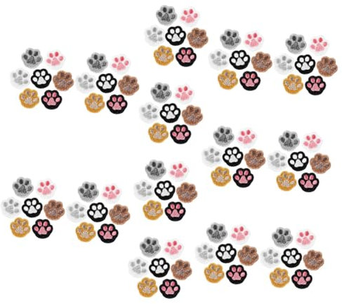 VILLCASE 98stücke Teiliges Hunde-pfoten Aufnäher Selbstklebende Aufbügelbare Patches Zur Reparatur Und Dekoration Von Kleidung Jeans Rucksäcken Und Hüten Aus Strapazierfähigem