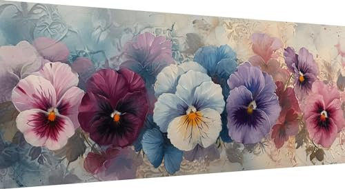 Qiaoqoo Blume Diamond Painting xxl 225x90cm, 5D DIY Diamant Painting Bilder Mohnblume Diamand Painting Kinder mit Diamond-Painting Zubehör, Groß Diamant kunst Basteln Erwachsene, Home Décor Malerei