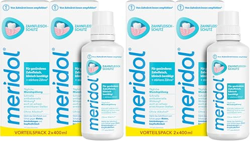 meridol Mundspülung 2x400ml - antibakterieller Effekt für gesunde Zähne & Zahnfleisch, ohne Alkohol (Packung mit 2)