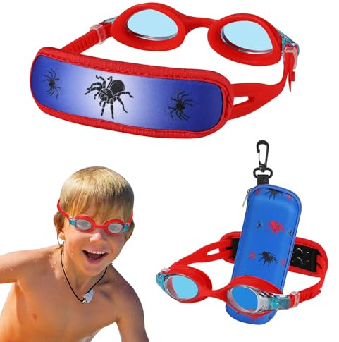 RUIGAO Kids Swim Goggles Age 2-6, Toddler Goggles No Hair Pull, Child Swimming Goggles with Case