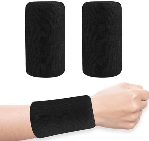 ZUOQIANG 2 PCS Sports Wristbands, Elastic Cotton Sports Wristbands,for Men and Women Reusable Wristbands,for Basketball, Baseball, Football, Tennis, Running Sport