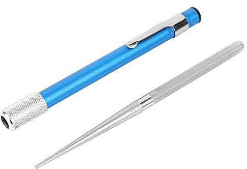 2 pezzi penna per affilare i coltelli, temperamatite diamantato, smerigliatrice tascabile portatile affilacoltelli diamantato mola telescopica pietra per affilare seghettata per
