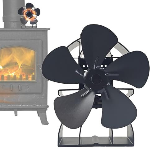 Ventilador de estufa de leña, ventilador de chimenea alimentado por calor, ventilador de chimenea no eléctrico, ventilador de estufa de leña silencioso, ventilador de distribución de calor, accesorios