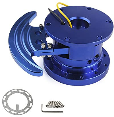 Lenkrad Schnellspanner，Lenkrad Schnellverschluss Lenkrad Quick High Tilt Racing Release Hub Kit Adapter Body Abnehmbarer Snap Off Kit(Blue)