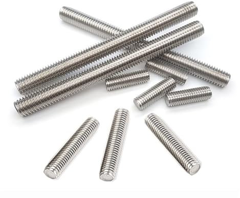 GewindestangeGewindestange, Gewindestange aus Edelstahl 304, M6-Vollgewinde for Ankerbolzen, Klemmbügel, Perlenpfahl, 10 Stück, Länge 20 mm–55 mm, M6 x 20 mm(M6*40mm)