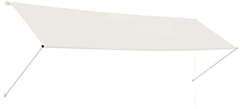 ShGaxin Einziehbare Markise, Markisen für Terrassen, Markisen für den Außenbereich, Markisen für Fenster, 400 x 150 cm, cremefarben