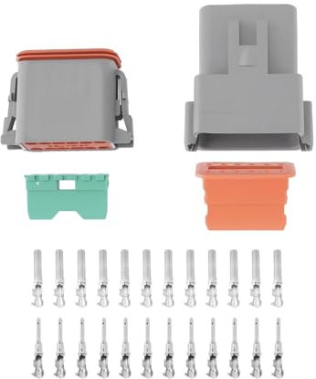 eMagTech 1 Set DT04-12P DT06-12S Kit Connettore Automobilistico Impermeabile A 12 Pin IP67 Classificato 14AWG 13A Spina E Presa Elettrica Per Applicazioni Robuste