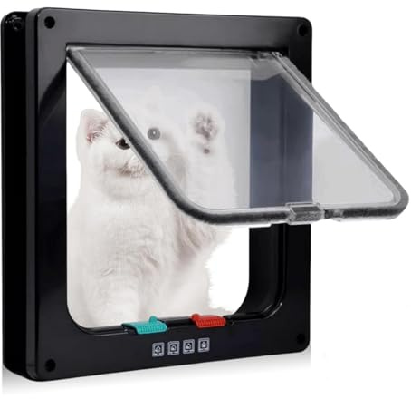 Katzentür, ABS-Acryl Katzenklappe Innentür, Hundeklappe für Hundes, Katzentür Zimmertür, Hundetür Fenster Magnets-Verschluss, Katzentüren für Wand, Cats Door, für Haustiere, Innen Außentür